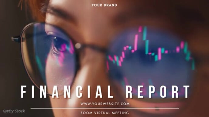 ZOOM VIRTUAL BACKGROUND | FINANCE REPORT Presentation (16:9) template